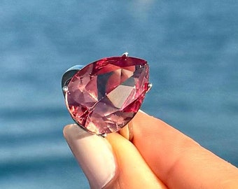 Sultanite 925Silver ColorChange Drop Ring • Turkish Stone • Natural Diaspor • Handmade Valentine&#39;s Day Jewelry Gift for Her