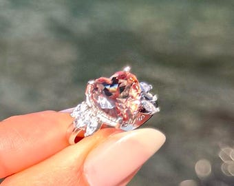 925Silver Sultanite ColorChange Ring • Natural Diaspor Turkish Healing Stone • Handmade Jewelry Gift for Her
