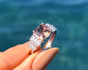 925Silver Sultanite ColorChange Ring • Natural Diaspor Turkish Healing Stone • Handmade Jewelry Mother&#39;s Day Gift for Her