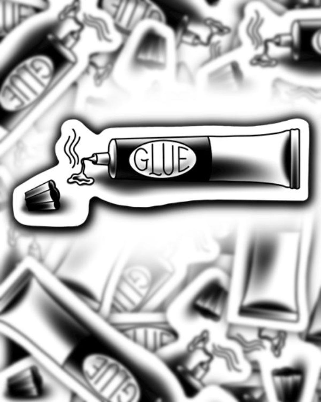 Tube Sticker Retro Model Glue Tube Sticker - Etsy