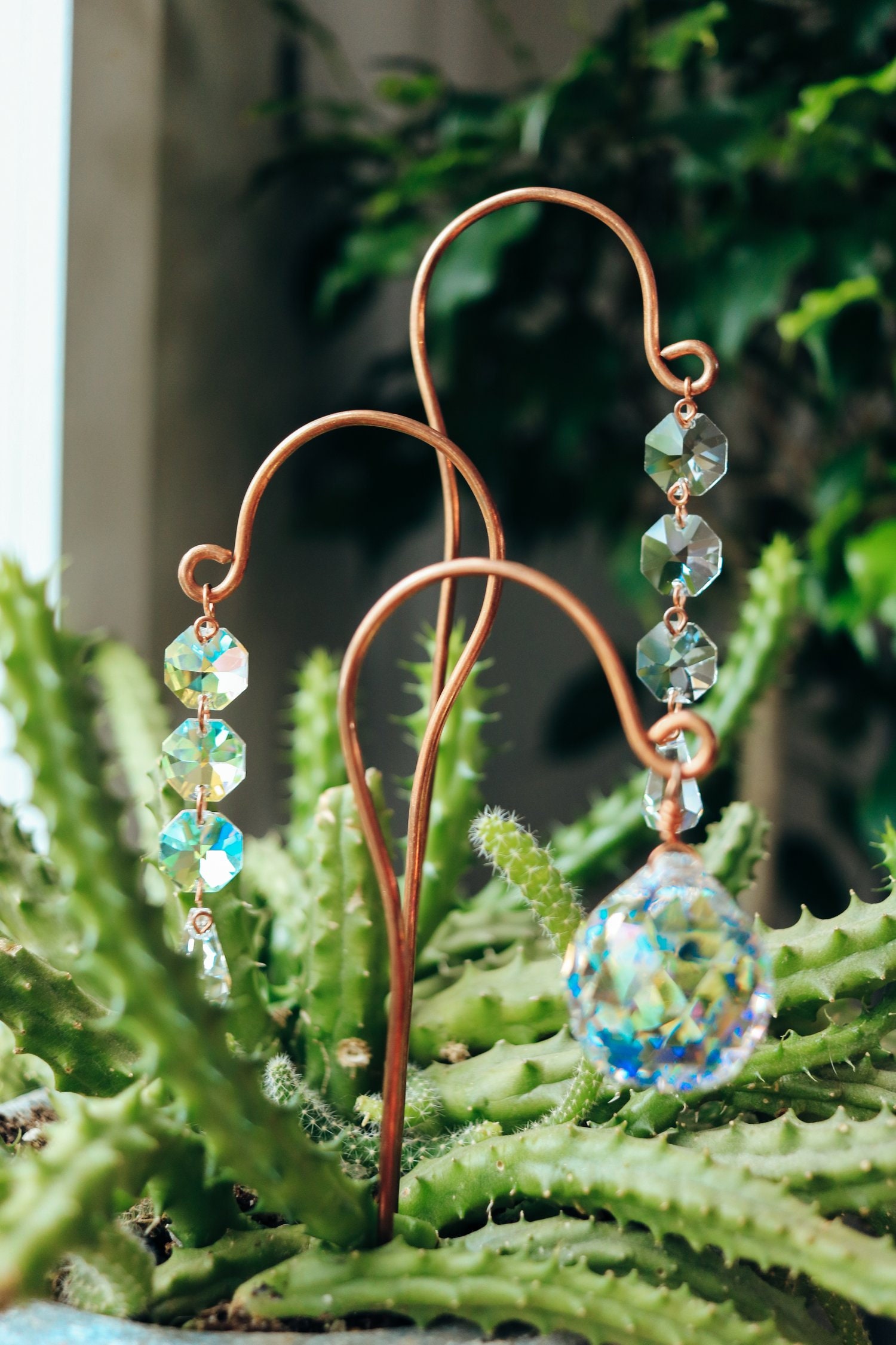 COPPER Plant Stake Sun Catchers