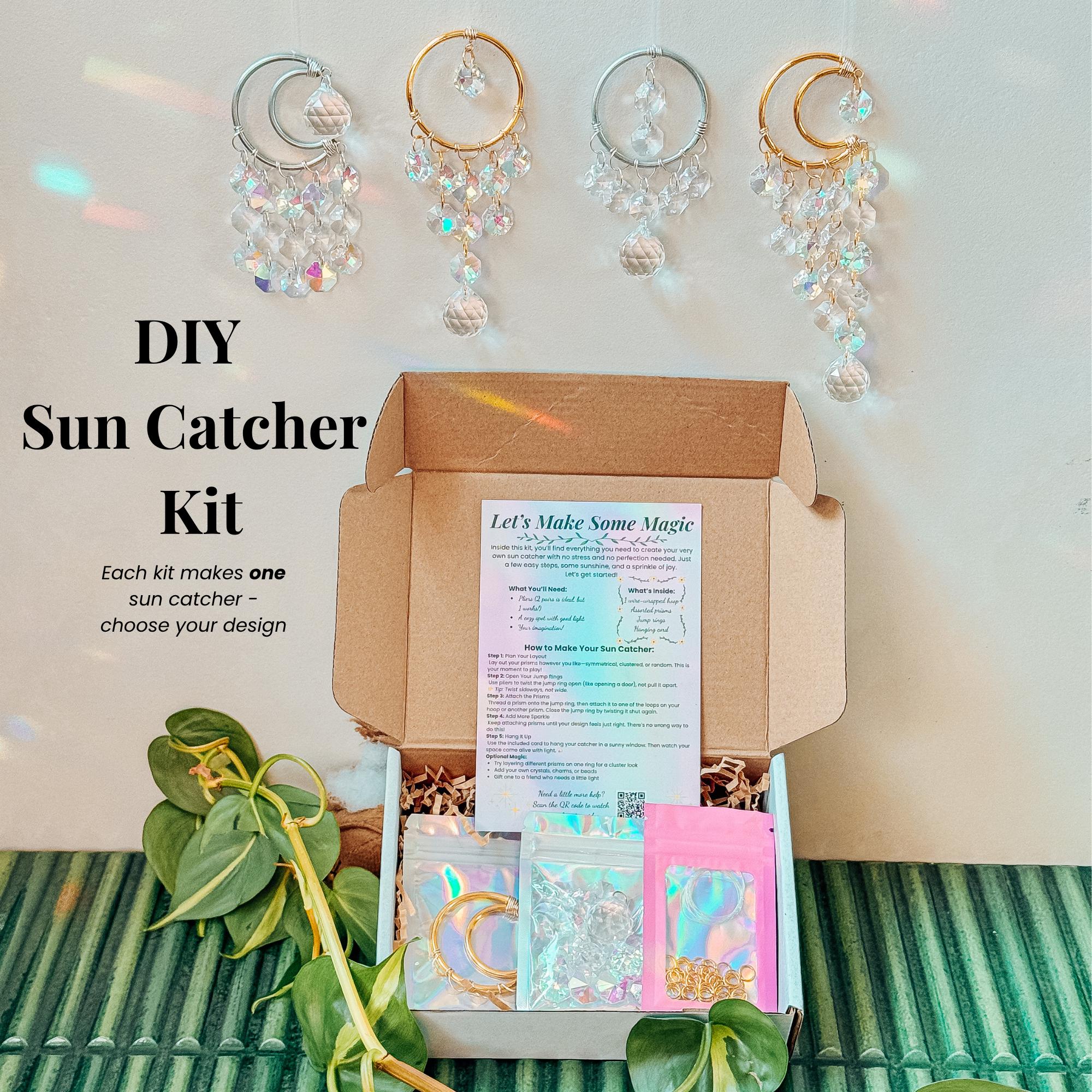 37 Bright & Fun Sun Crafts for Kids 21 DIY Suncatcher Kit - Make Your Own Rainbow Sun Catcher - Giftable…