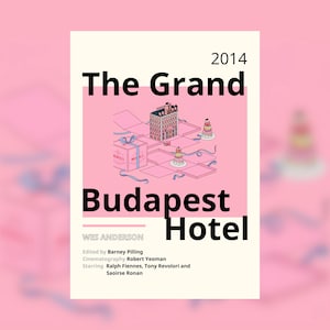 The Grand Budapest Hotel Movie Poster Minimalist Style Printable Wall Art & Collectibles
