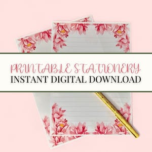 Papelería imprimible "Delicias Florales" - Formato A5, Papel de Carta Imprimible, Descarga Instantánea