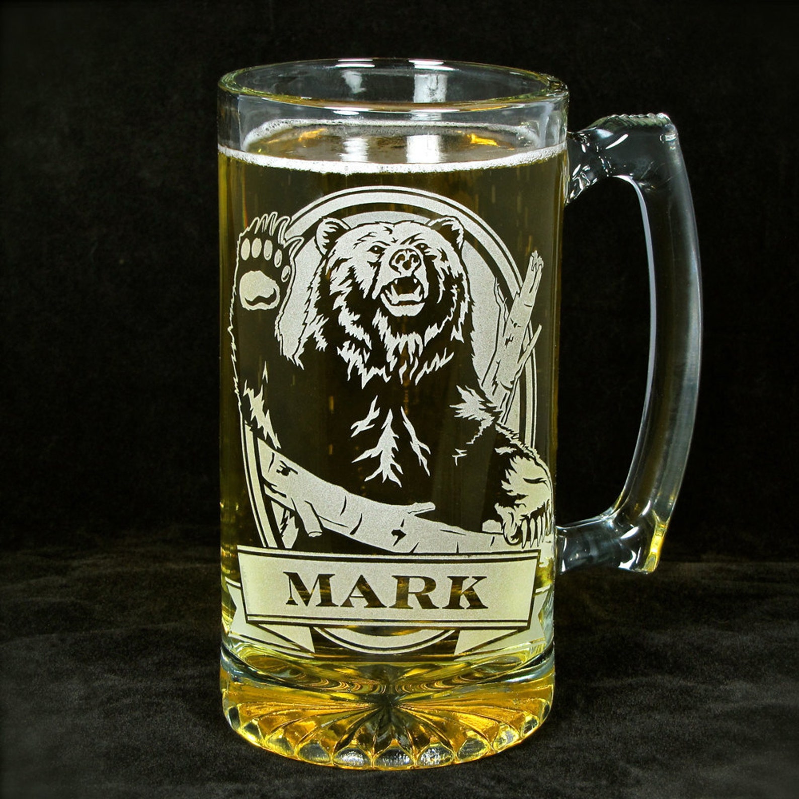 Personalized Bear & Beer Stein Present Gift for Groomsman Etsy