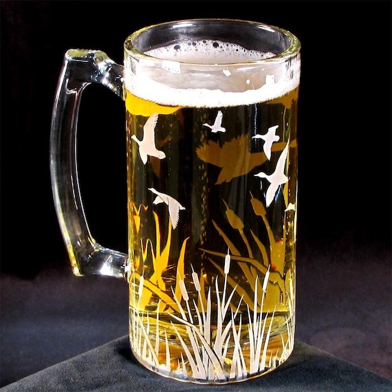 Etched Glass Beer Mug, Bear Mountain, Groomsmen Gifts for Mountain Wedding  - Brad Goodell Weddings
