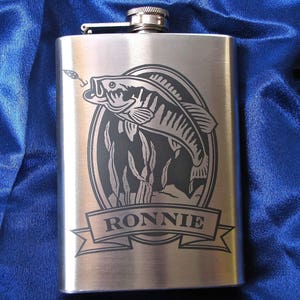 1 Personalized Flask with Trout Fathers Day Gift image 5