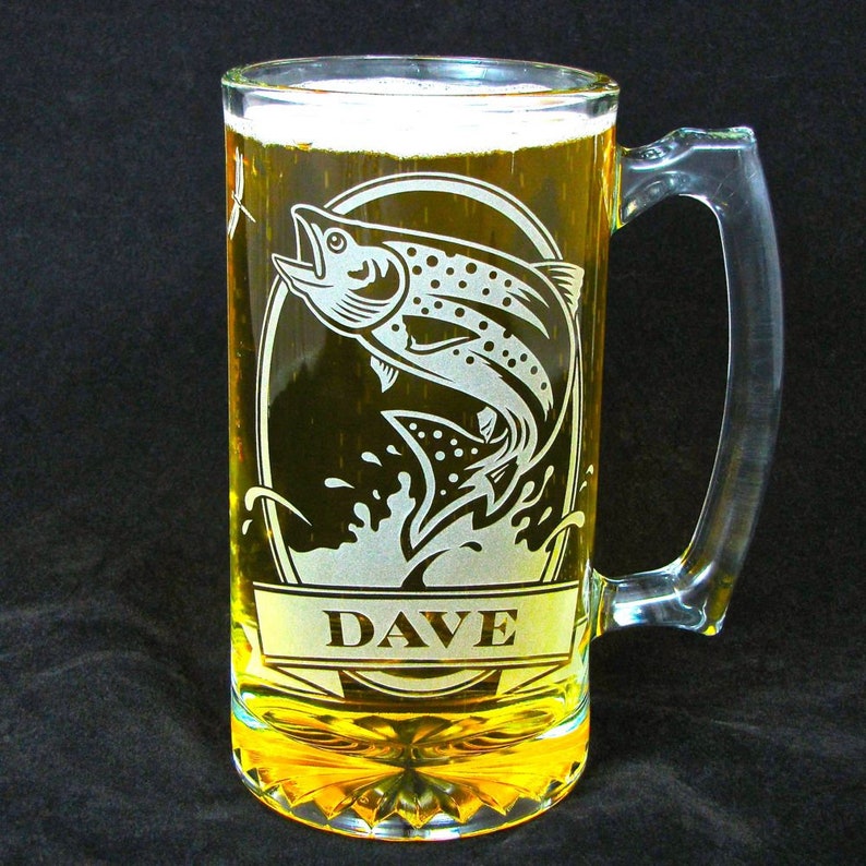 Personalized Catfish Beer Mug, Engraved Gifts for Men image 4