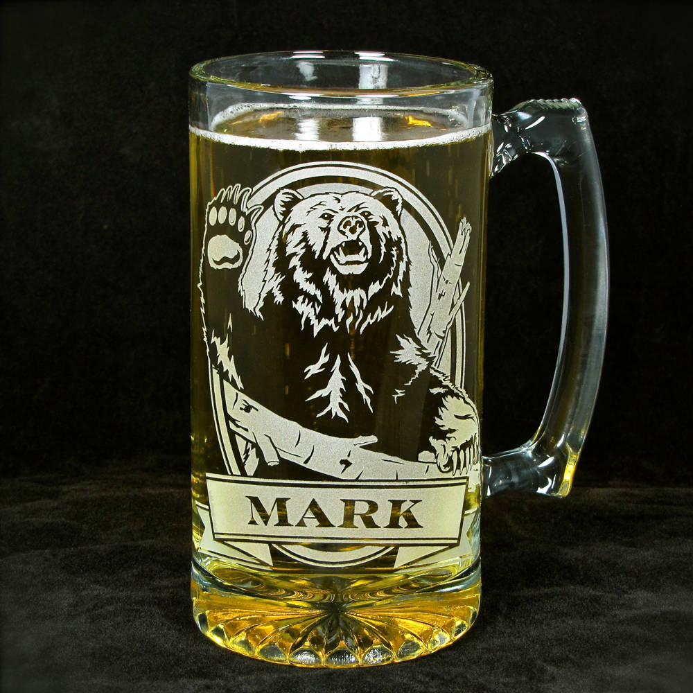 personalized beer stein with lid