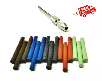 3 mm Silikon Polierstifte: 5-teiliger Schleifsatz mit Dorn