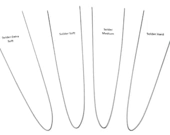 Juego de alambres de soldadura de plata: Fabricación de joyas - Extra suave, suave, medio, duro - calibre 20