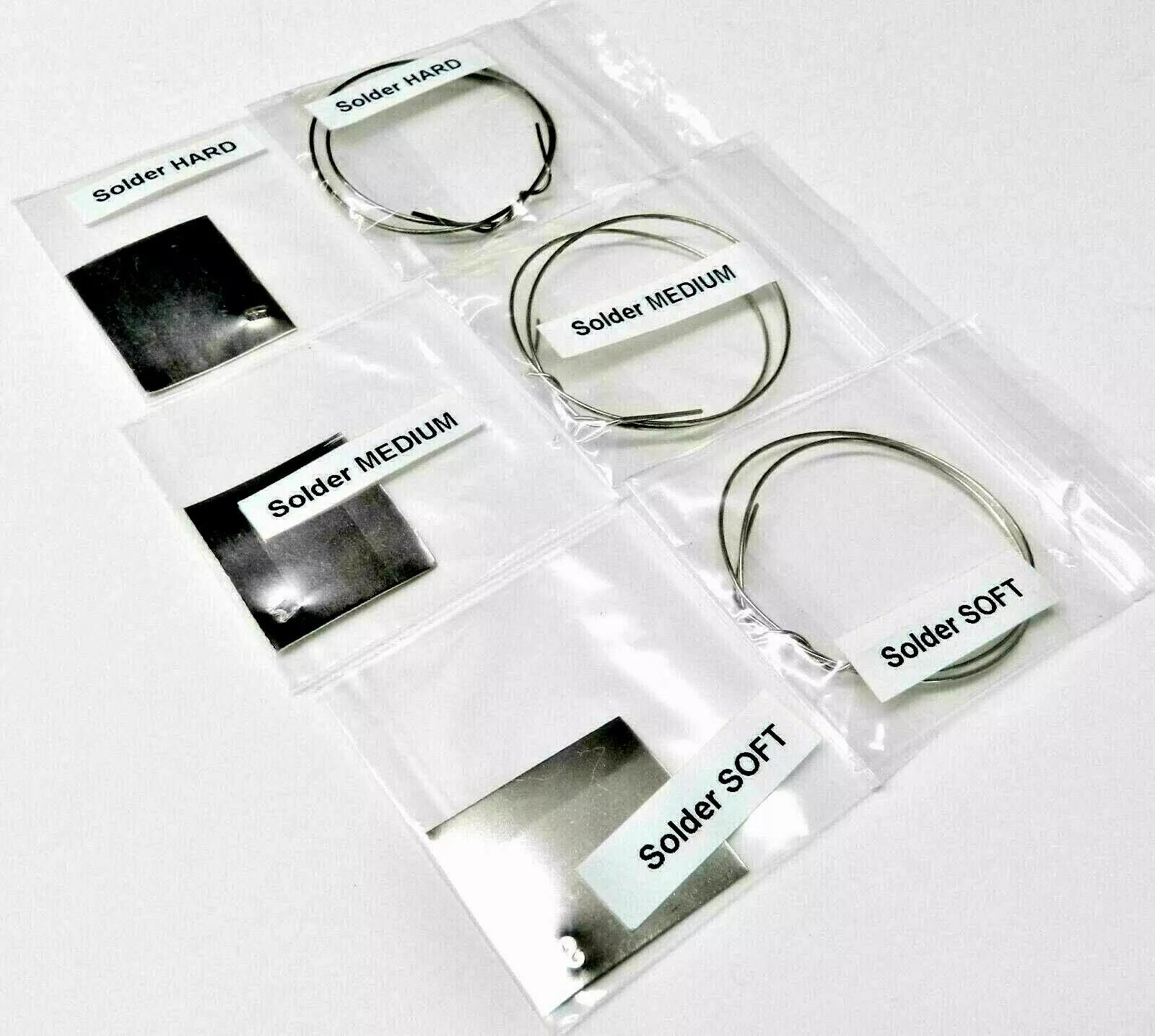 Silver Solder for Jewelry Making Assortment Pack Wire and Sheets Soft, Medium and Hard