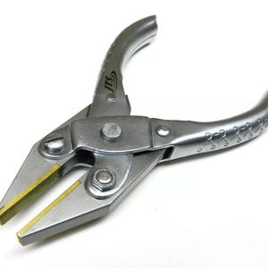 Brass Jaw Parallel Flat Nose Pliers 125mm Non Marring Jaws for Jewelry Crafts