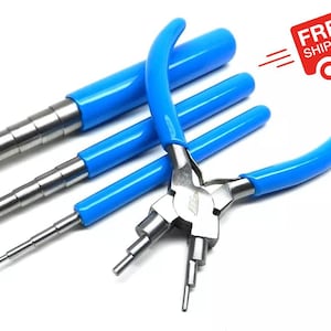 Wire Looping Tools Jewelry Wire Wrapping Bail Plier Jump Ring Forming 3 Mandrels