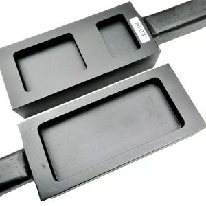 Cast Iron Ingot Mold: Double Sided 3-Pocket Bar Plate