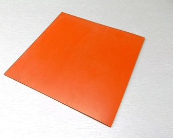 Silicon Rubber Sheet High Temp Solid Red/Orange Commercial Grade 12" x 12" x1/8"