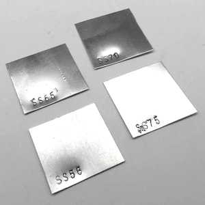 Set zilveren soldeerplaten: extra zacht, eenvoudig, medium, hard - sieraden maken