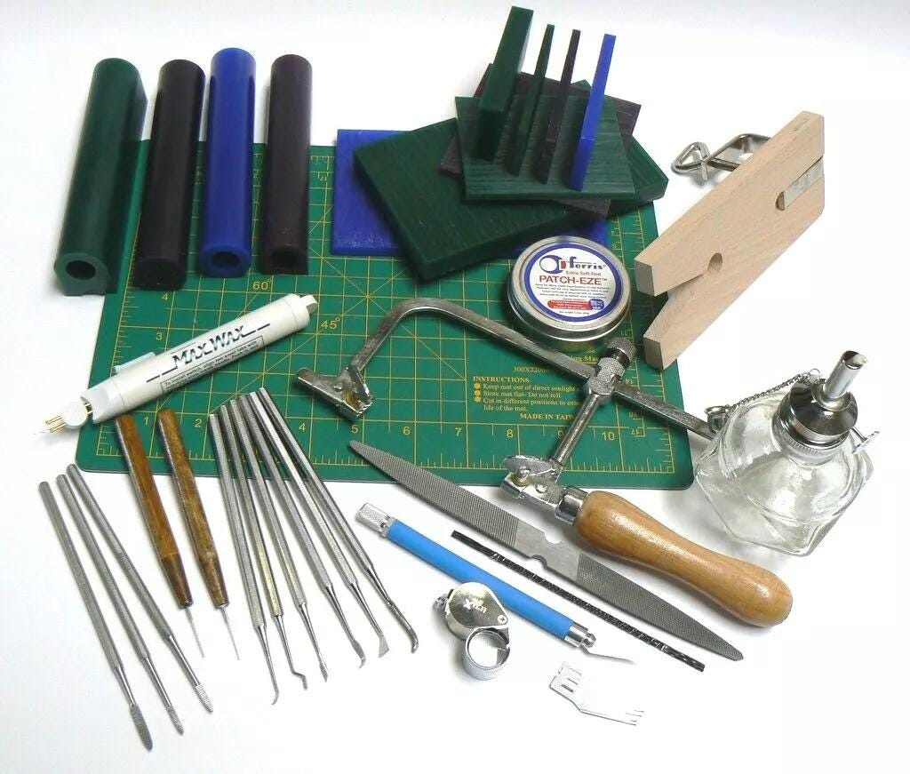 Jewelry Wax Carving Kit: Model Making Tools, Files, Saw, Loupe - Etsy