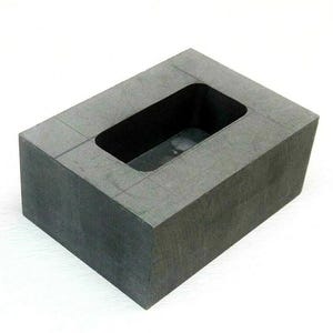 250g Graphite Ingot Mold – Machined Loaf Bar Mold for Gold, Silver, Copper, Metal Casting