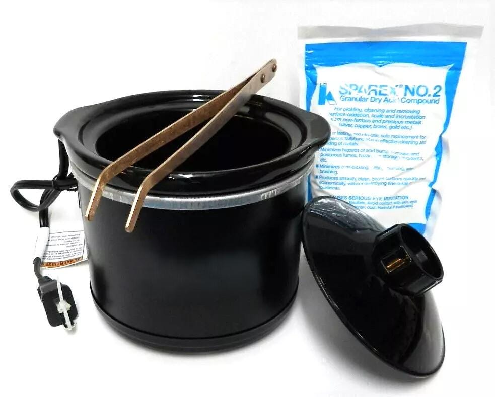 Jewelry Making Pickling Pickle Pot, Sparex, Copper Tong, Remove