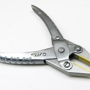Parallel Pliers Brass Jaws Soft Flat Nose 140mm with Spring Jewelry Crafts