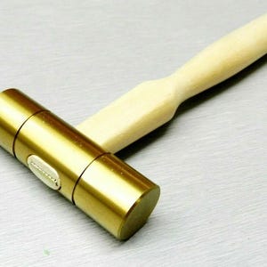 Brass Hammer: 5/8&quot; Flat & Domed Face, Jewelry Metal Smithing