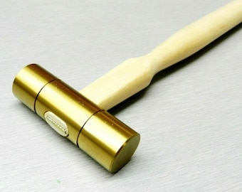 Brass Hammer: 5/8" Flat & Domed Face, Jewelry Metal Smithing
