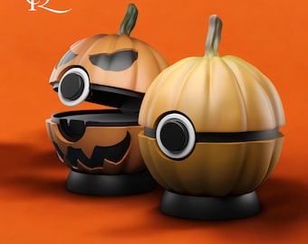Halloween Pumpkin Pokeball 3D Print STL Files