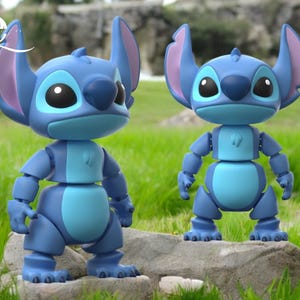 Flexi Stitch 3D STL & 3MF Files - Articulated Stitch Figure - Print in Place Stich Figure 3D Stl and 3MF 3D Printer Files - Easy to Print