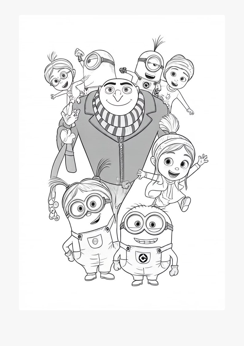 Despicable Me Coloring Pages 15 Fun Pages PDF Download - Etsy