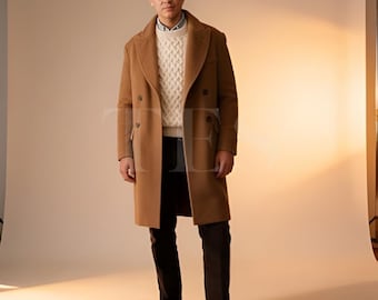 Caramel Double-Breasted Teddy Overcoat