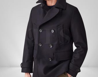 Milford Peacoat Wool Cashmere Blend