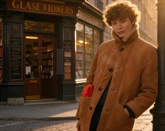 Tan Western Shearling Jacket