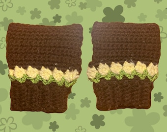 Flower Crochet Hand Warmers