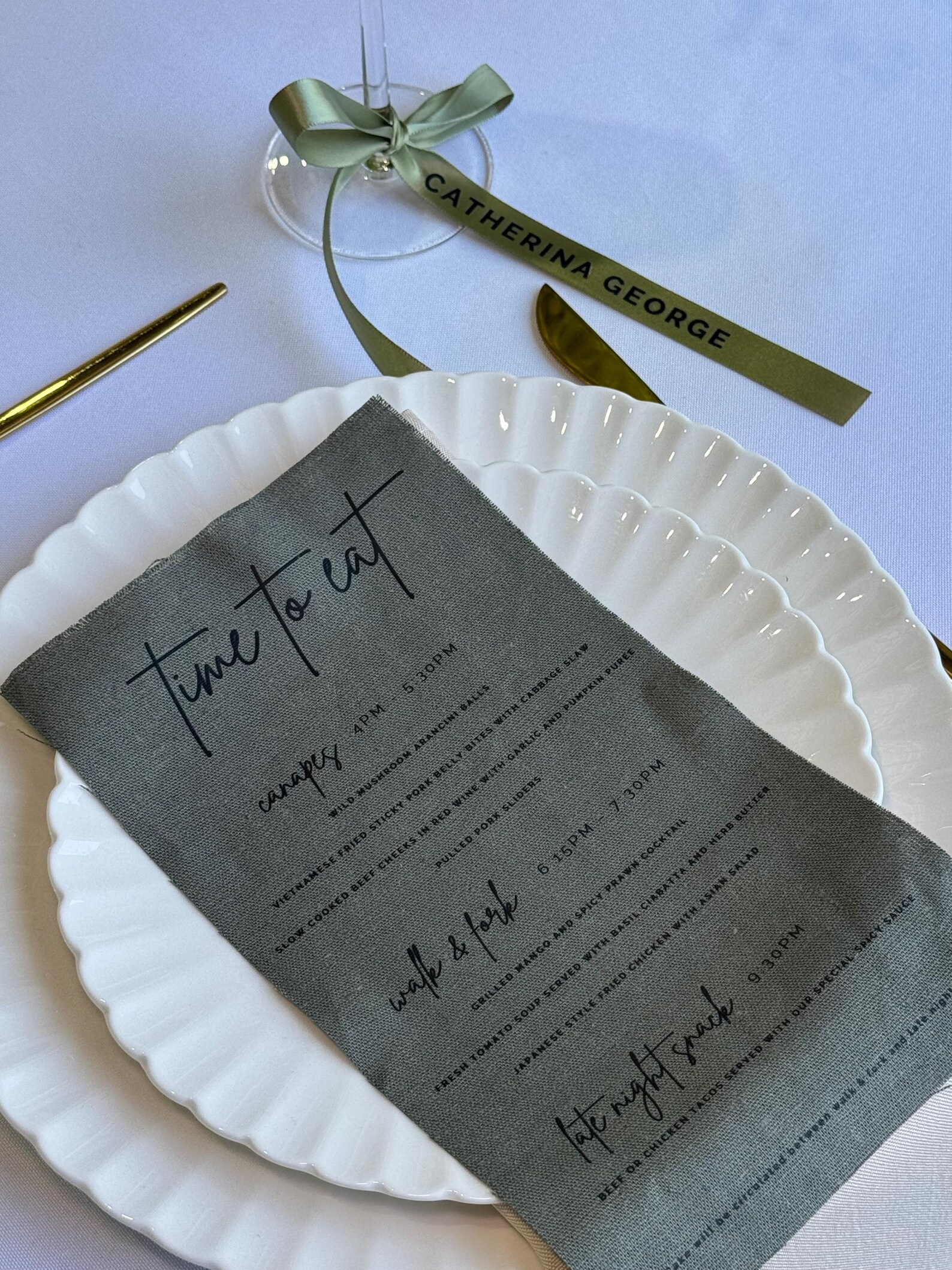 Custom Drink Ribbons | Custom Name Ribbons | Custom Place Setting ...