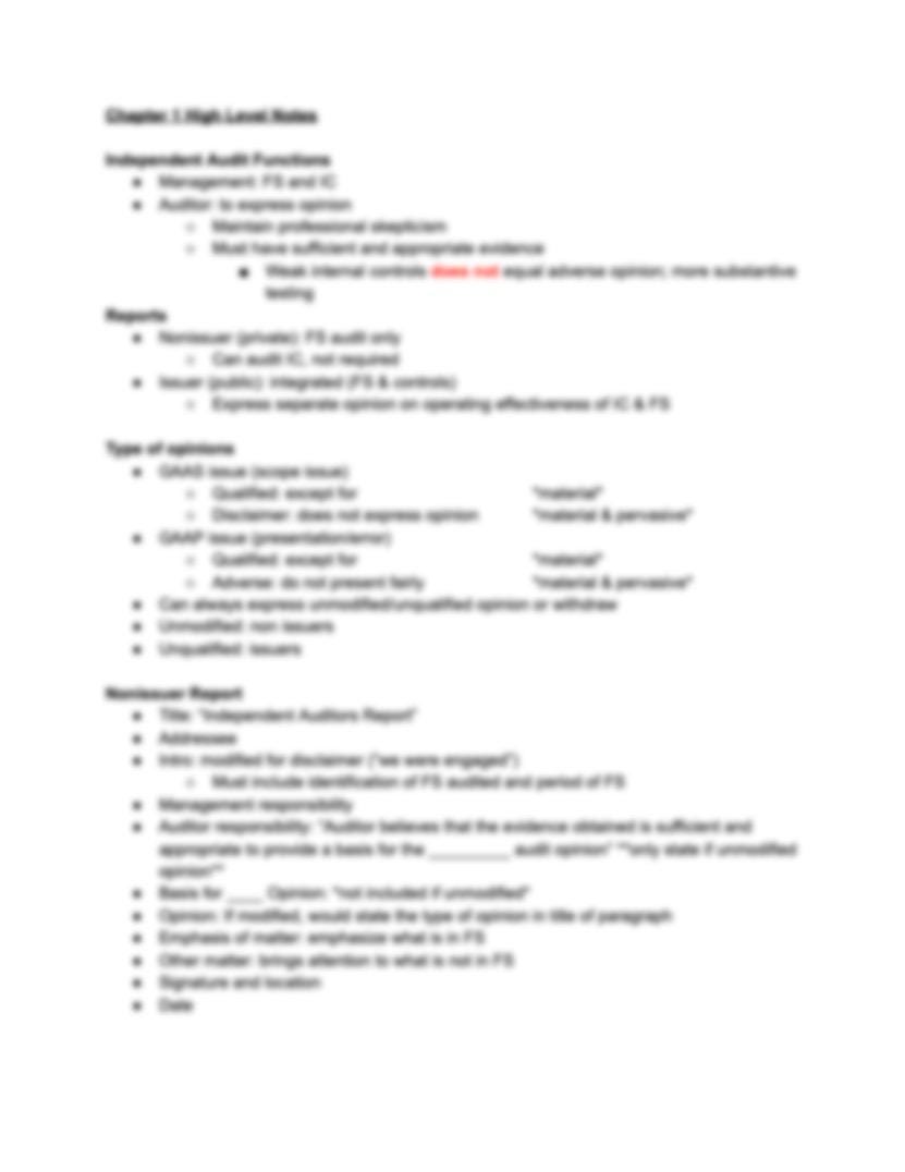 Auditing Notes Pdf Version Audit CPA Exam Review Notes - 40 Pages | PDF Edition - Etsy
