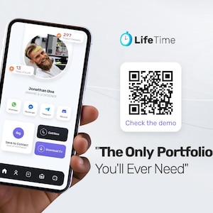 Digital Portfolio QR Resume: Freelancer Business Card, Project Gallery and Work Sharing (Lifetime Access)