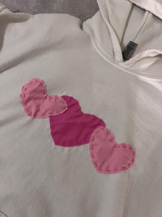 Patchwork Heart Hoodie - Etsy