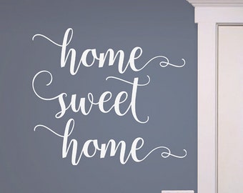 Home Sweet Home decal, vinyl wall decal, farmhouse decor, home sweet home entryway decal