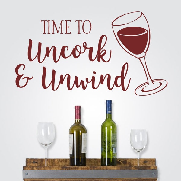 Wine Wall Decal Etsy