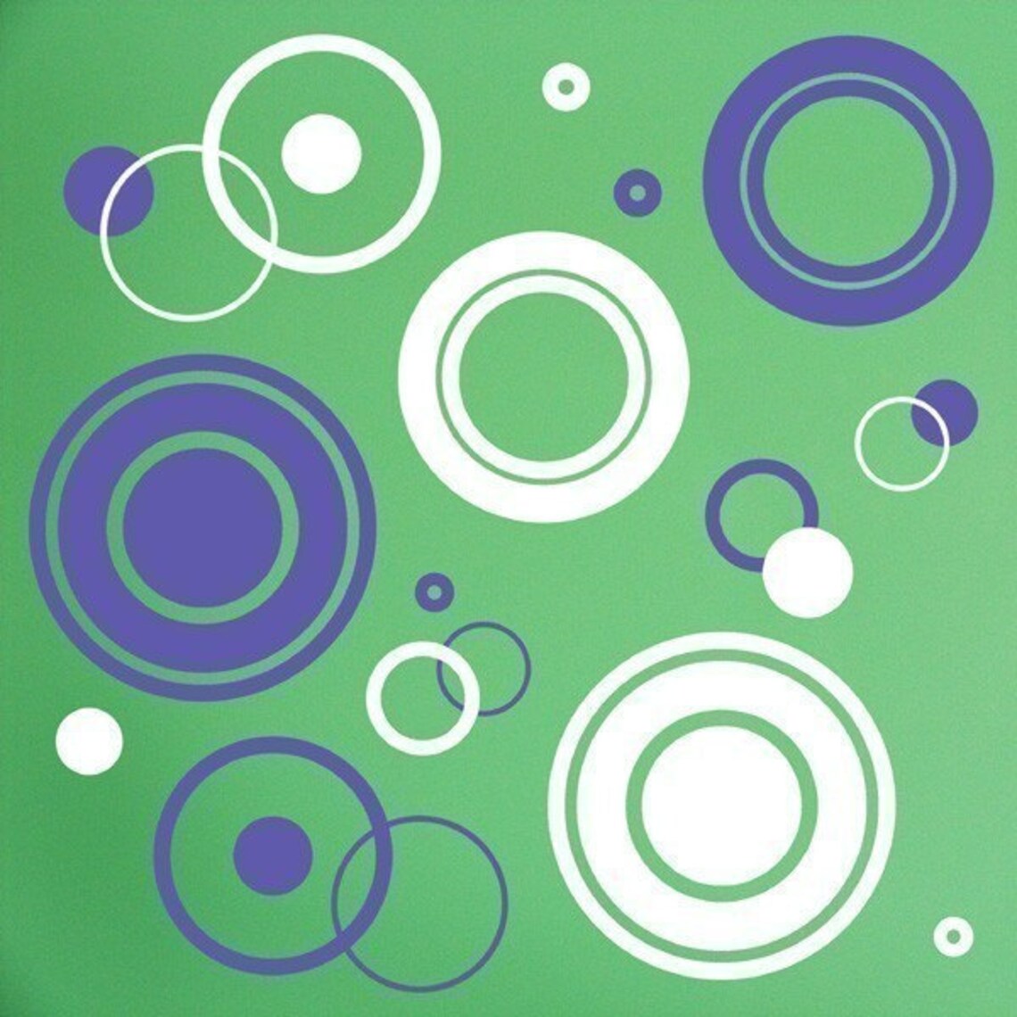 Modern Circles Wall Art Vinyl Wall Decal Set Vinyl Wall Etsy