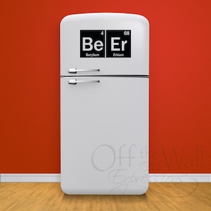 Periodic Table Decal, Beer Elements Vinyl Decal, Geek, Science Fun