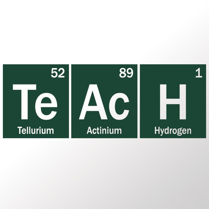 Teach Wall Decal - Periodic Table - Elements Vinyl Wall Art Decal ...
