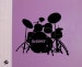 Drum Set, Personalized decal. Drummer monogram, bedroom vinyl decal and name wall decor. Music and Band decor, musician gift. 