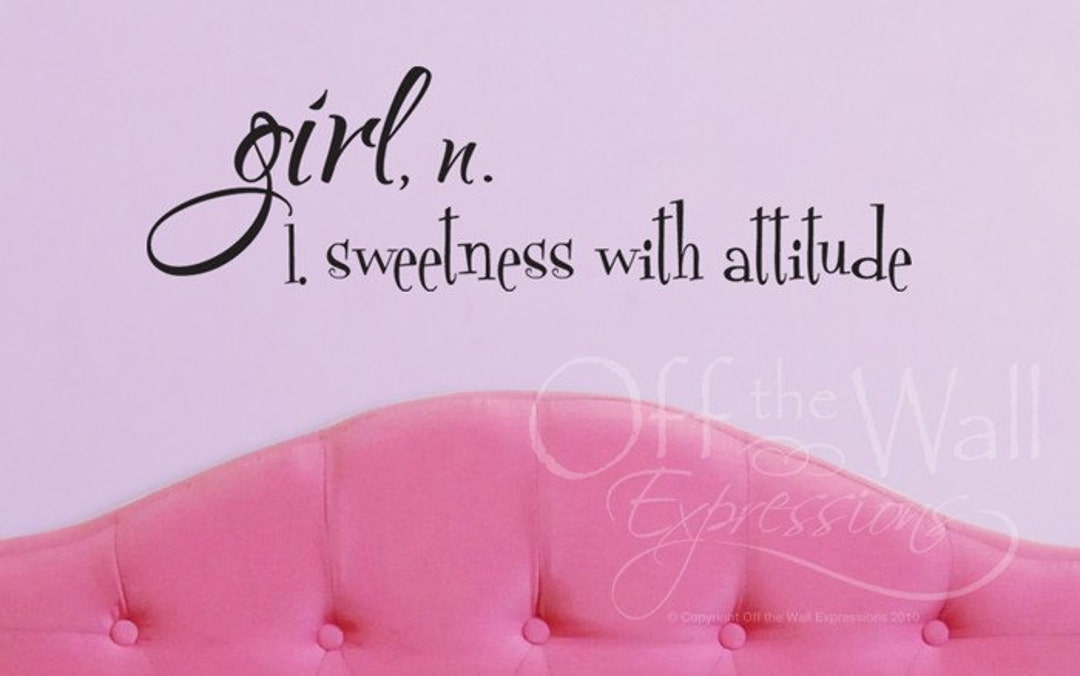 Girl Definition Decal Sweetness With Attitude Definition Etsy