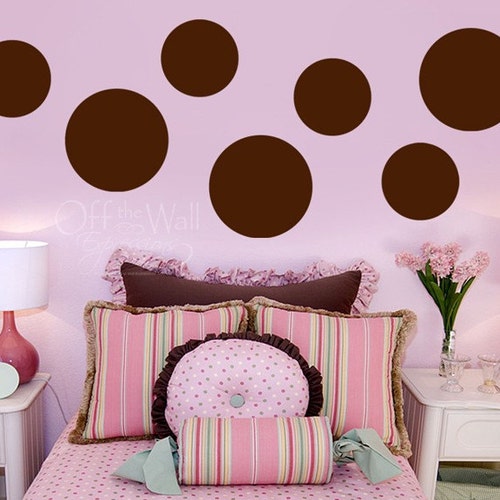 Big Polka Dots Vinyl Decal Set Circle Wall Decals Bedroom Etsy