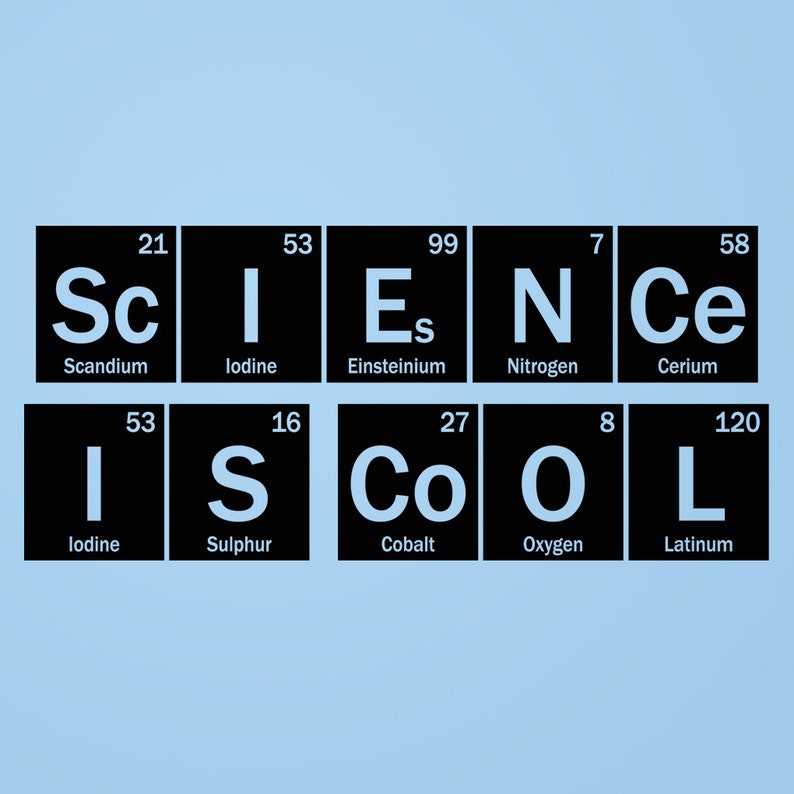 Classroom decal, Science is Cool periodic table decal, element decor for school, science decor image 2