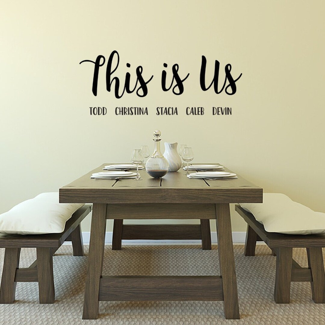Personalized This is Us, Vinyl Decal. Family Names Decal. Vinyl Wall ...