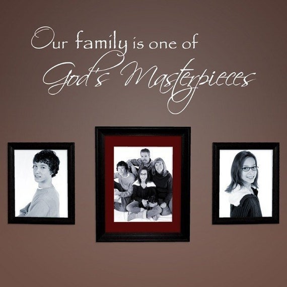 God S Masterpiece Vinyl Wall Decal Family Quote Living Room Decor
