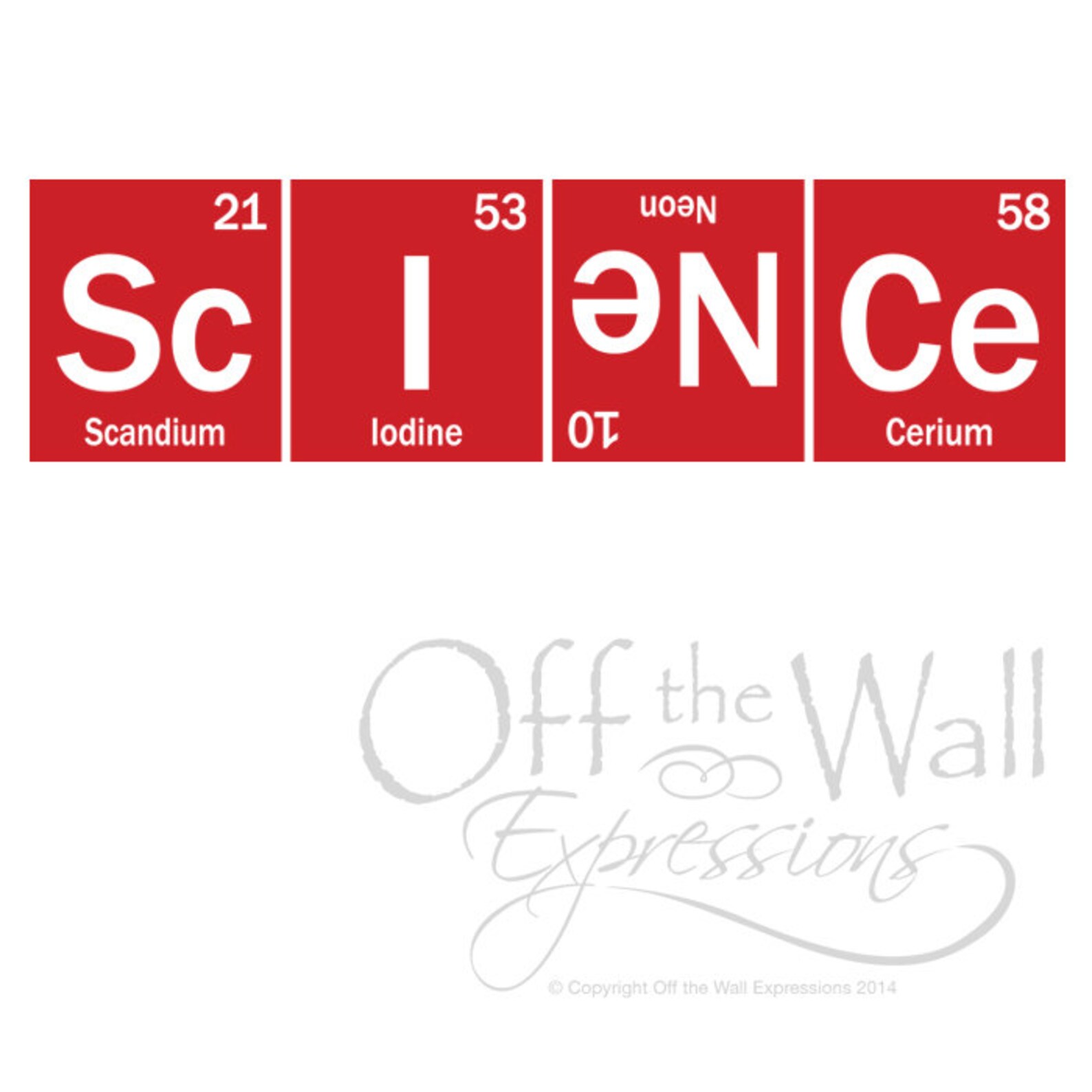 Science Periodic Table Decal - Elements Vinyl Wall Art Decal ...